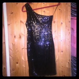 One shoulder sequins mini dress NWT